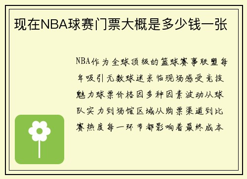 现在NBA球赛门票大概是多少钱一张